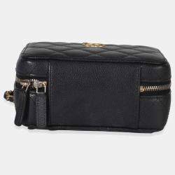 Pre Owned Chanel Black Quilted Twist Your Buttons Clutch With Chain