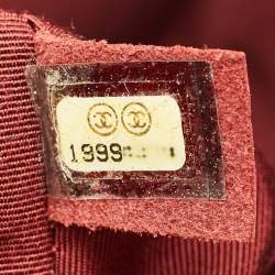 Pre Owned Chanel Boy Large Red Quilted Caviar Leather Flap Bag