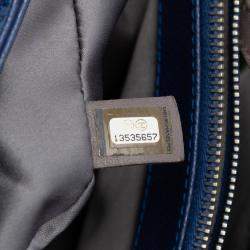 Pre Owned Chanel Blue Caviar Grand Shopping Tote