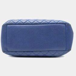 Pre Owned Chanel Blue Caviar Grand Shopping Tote