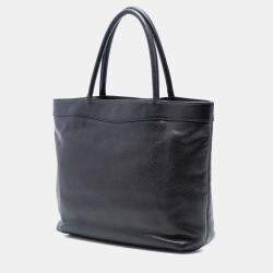 Pre Owned حقيبة مفتوحة شانيل سي سي كافيار سوداء