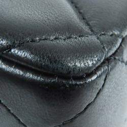 Pre Owned Chanel Black Mini Rectangular Classic Lambskin Single Flap