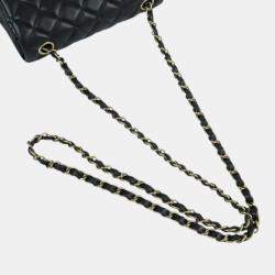 Pre Owned Chanel Black Mini Rectangular Classic Lambskin Single Flap