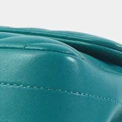 مملوكة مسبقًا Chanel Green Mini Rectangular Chevron Lambskin Single Flap