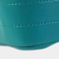 مملوكة مسبقًا Chanel Green Mini Rectangular Chevron Lambskin Single Flap