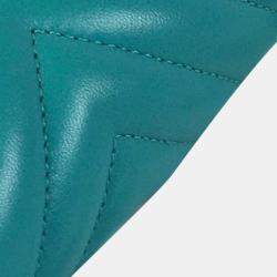 مملوكة مسبقًا Chanel Green Mini Rectangular Chevron Lambskin Single Flap