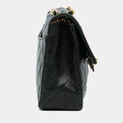 مملوكة مسبقًا Chanel Black Quilted Lambskin Shoulder Bag