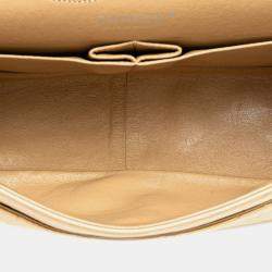 Pre Owned حقيبة شانيل ذهبية ريشيو 2.55 من جلد ا لعجل القديم دبل فلاب 227