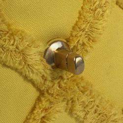 Pre Owned Chanel Yellow Medium Canvas 19 Flap