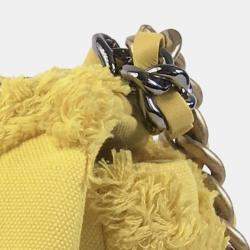 Pre Owned Chanel Yellow Medium Canvas 19 Flap