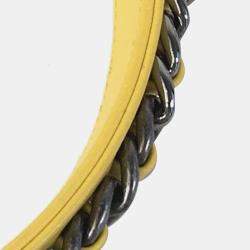 Pre Owned Chanel Yellow Medium Canvas 19 Flap