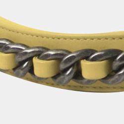 Pre Owned Chanel Yellow Medium Canvas 19 Flap