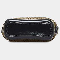 Pre Owned Chanel Black Small Painted Knit Gabrielle Crossbody Bag