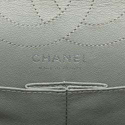 Pre Owned Chanel Brown Caviar and Iridescent Calfskin Reissue 2.55 Double Flap 226