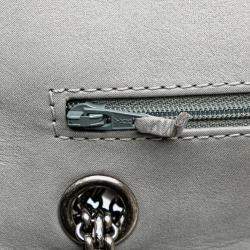 Pre Owned Chanel Brown Caviar and Iridescent Calfskin Reissue 2.55 Double Flap 226