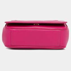 Pre Owned Chanel Pink Lambskin CC Mania Flap