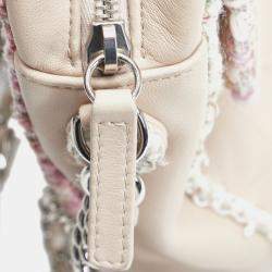 مملوكة مسبقًا حقيبة كروس شانيل تويد أنيق وردي