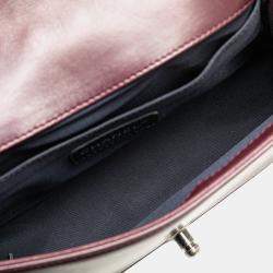 Pre Owned Chanel Red Old Medium Velvet and Tweed Boy Flap