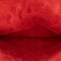 Pre Owned Chanel Red Medium Suede Re-issue 2.55 Double Flap