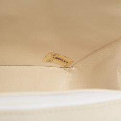 مملوكة مسبقًا Chanel White Mini Square Classic Lambskin Single Flap