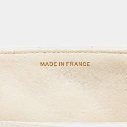 مملوكة مسبقًا Chanel White Mini Square Classic Lambskin Single Flap