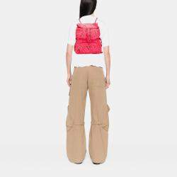 Pre Owned حقيبة ظهر شانيل كوكو نيج نايلون وردي مطبوعة قابلة للتحويل