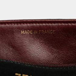 مملوكة مسبقًا حقيبة شانيل فلاب مربعة جلد الضأن سوداء صغيرة