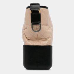 مملوكة مسبقًا حقيبة شانيل جابرييل كروس بودي بجلد الخروف ثنائية اللون وسط بني أسود