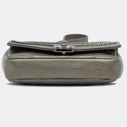 Pre Owned حقيبة شانيال شيفرون غلاف مربع عجل مزخرف صغيرة