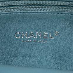 Pre Owned Chanel Blue Mini Sequins and Lambskin Waterfall Backpack