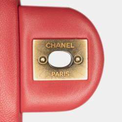 مملوكة مسبقًا حقيبة شانيل متوسطة جلد حمل إن ذا لوب للكتف حمراء