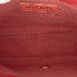 مملوكة مسبقًا حقيبة شانيل متوسطة جلد حمل إن ذا لوب لل كتف حمراء