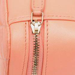 Pre Owned حقيبة كاميرا شانييل برتقالية جلد خروف مبطن لؤلؤة كروش CC