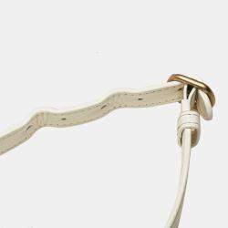 مملوكة مسبقًا Chanel White Mini Aged Calfskin City School Flap