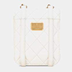 مملوكة مسبقًا Chanel White Mini Aged Calfskin City School Flap