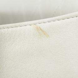 Pre Owned حقيبة شانيل وايت بوي شيرلينغ متوسط مزدوج اللون flap