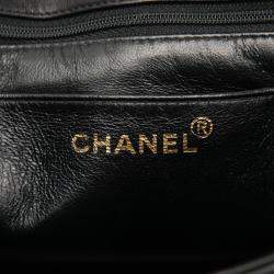 مملوكة مسبقًا Chanel Black Small Square Lambskin Straight Single Flap