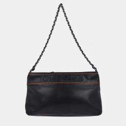 Pre Owned Chanel Black Lambskin Handbag