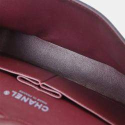 Pre Owned Chanel Classic Double Flap Medium Black Calfskin Leather Shoulder Bag