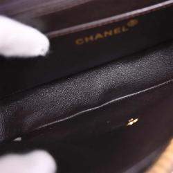 Pre Owned حقيبة ظهر شانيل مخمل بني سلسلة