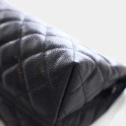 مملوكة مسبقًا حافظة شانيل كلاسيك سحاب جلد كافيار