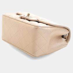Pre Owned Chanel Mini Lambskin Square Classic Flap Bag
