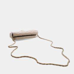 Pre Owned Chanel Caviar Classic Flap Phone Holder With Chain