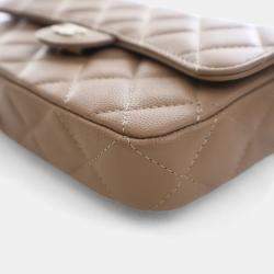 Pre Owned Chanel Caviar Classic Flap Phone Holder With Chain