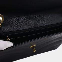 Pre Owned حقيبة شانيل قديمة كافيار كبيرة فلاب مفردة