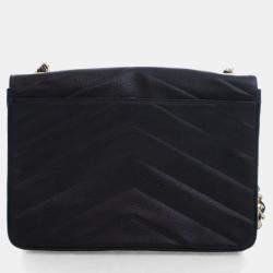 Pre Owned حقيبة شانيل قديمة كافيار كبيرة فلاب مفردة