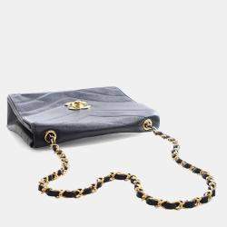 Pre Owned حقيبة شانيل قديمة كافيار كبيرة فلاب مفردة