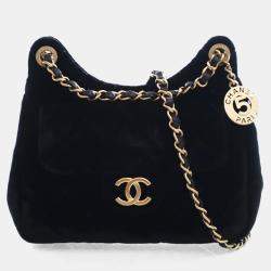 مملوكة مسبقًا Chanel Small Velvet Wavy CC Hobo
