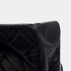 Pre Owned Chanel Vintage Black Lambskin Paris Double Flap Bag