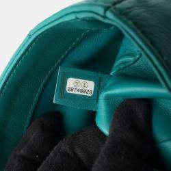 مملوكة مسبقًا Chanel CC Green Leather Top Handle Flap Bag